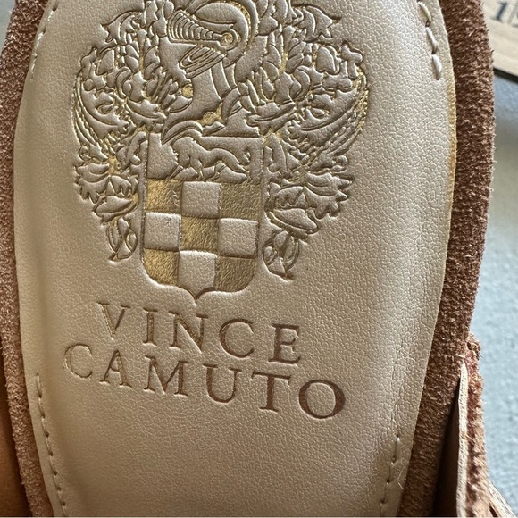 Vince Camuto Crashell Wooden heel Buckle Clog Brown Suede Women's Clogs - Picture 8 of 10